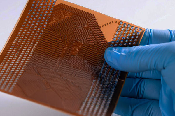 A concept image of a flexible circuit on kapton